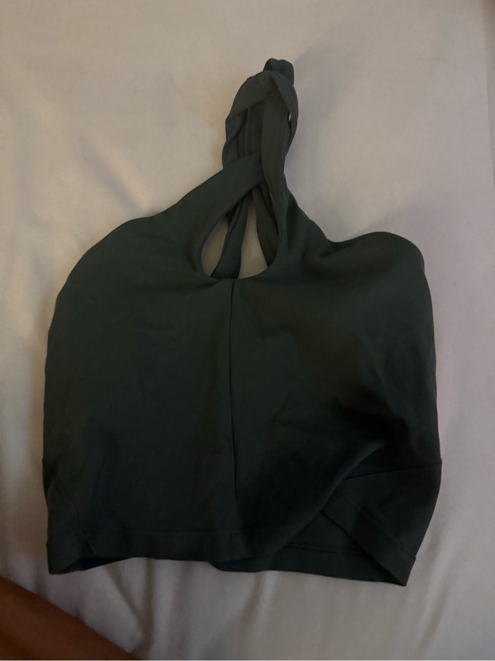 lululemon athletica deep green sports bra with twist detail